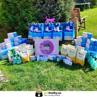 Každý pytel, každá konzerva = obrovská pomoc. 🥣💛 Tentokrát putovala do útulku @fouskyzs 💜 👉 Přidej se i ty – link v biu.